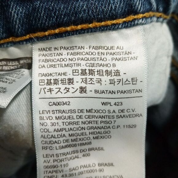 Levis‎ 505 Jeans Mens 38x34 Straight Leg Denim Cotton Medium Wash American - Picture 12 of 12